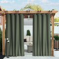 NICETOWN Outdoor Curtains 52 x 84 in Greyish Green - Weighted