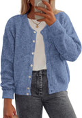 Fall Long Sleeve Cardigans for Women - Lightweight Button Down Knit