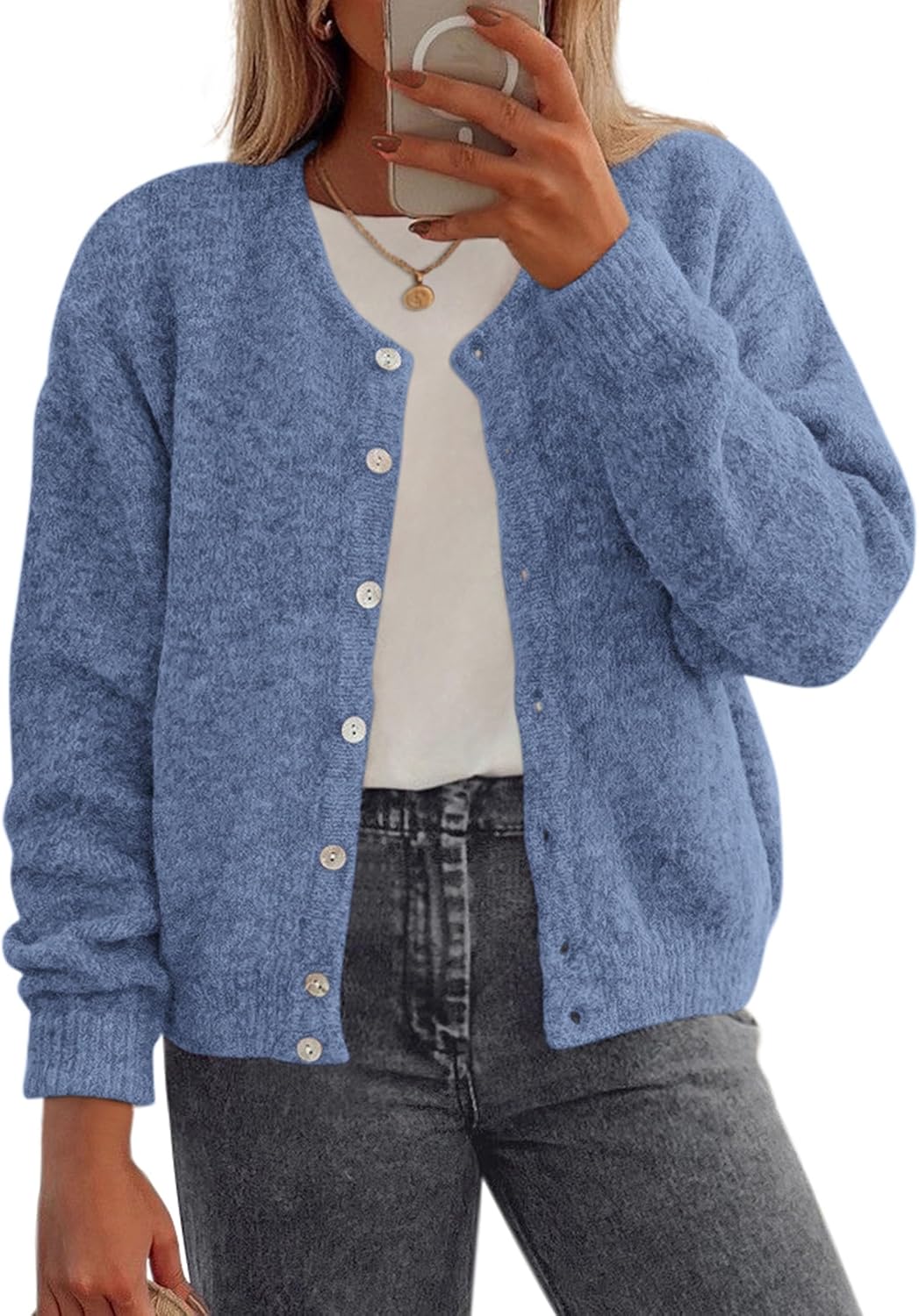 PRETTYGARDEN Fall Long Sleeve Cardigans for Women Trendy Style