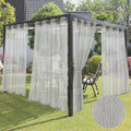 Outdoor Sheer Curtains 4 Panels 54x84 - Light Filtering Waterproof