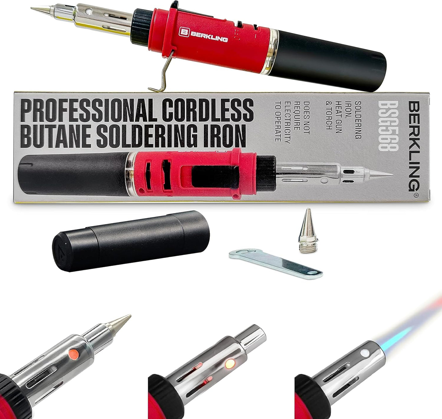 Berkling BSG-568 Cordless Butane Gas Soldering Iron & Torch