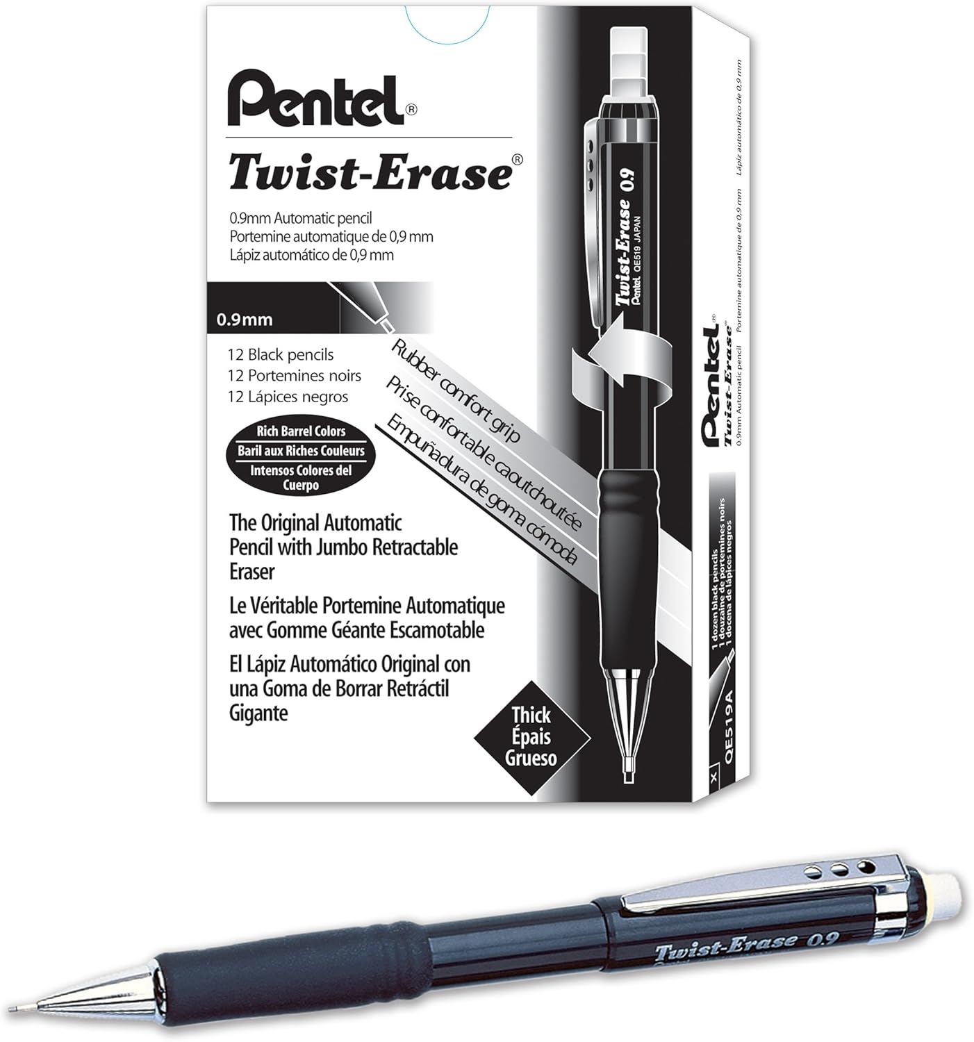 Pentel Twist-Erase III Mechanical Pencil with Protective Tip Design