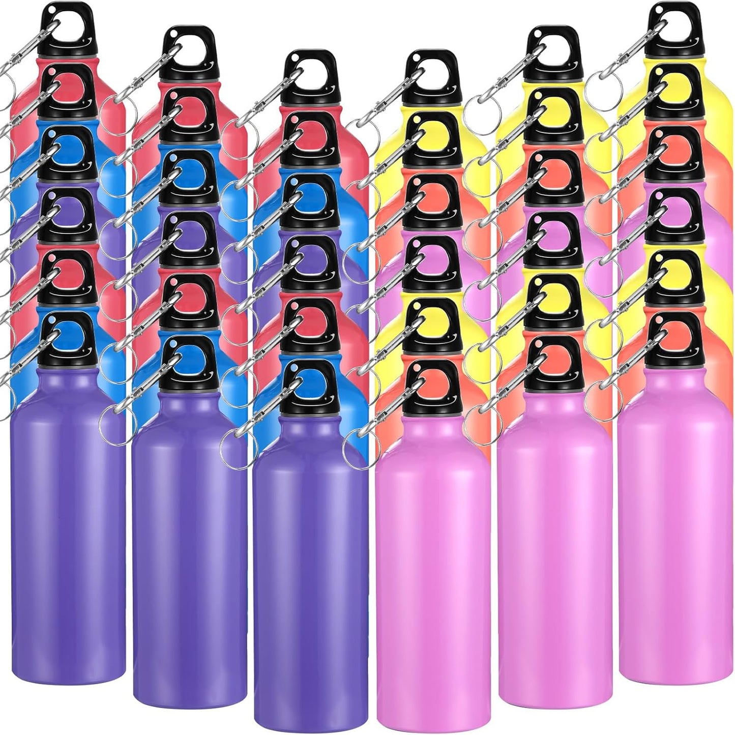 36 Pcs Lightweight Aluminum Water Bottles for Sports and Gym