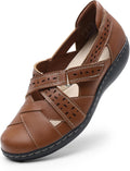 Women's Sustainable PU Loafers Slip On Flats - Arch Support