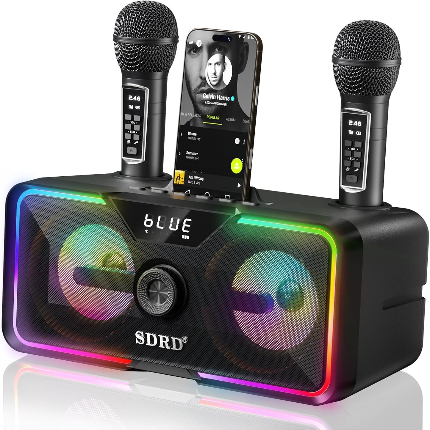 SD-215 Bluetooth Karaoke Machine for Adults & Kids - 80W Power