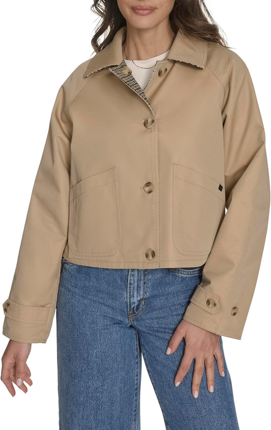 Levi's womens Reversible Short Trench for Versatile Style