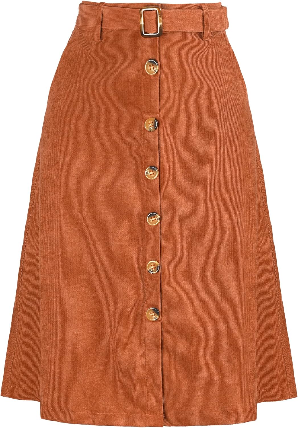 Allegra K Womens High Waist A-Line Corduroy Midi Skirt Review