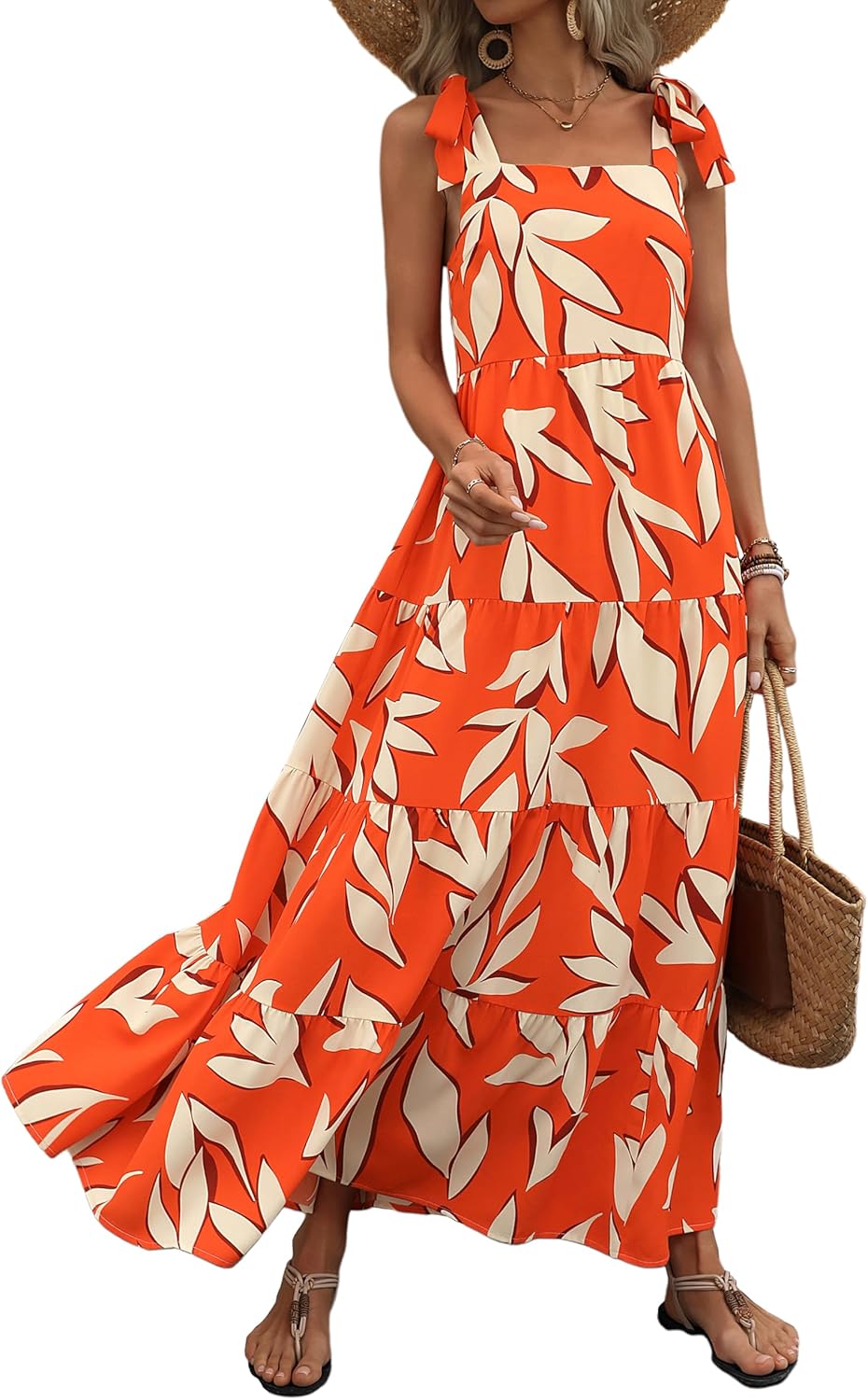 PRETTYGARDEN Summer Floral Maxi Dress for Women 2025