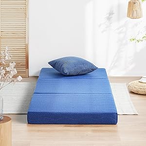 Olee Sleep Tri-Folding Memory Foam Mattress Topper for Comfort