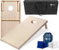 Cornhole Boards 4ftx2ft Regulation Solid Wood Set - Durable Carry Case
