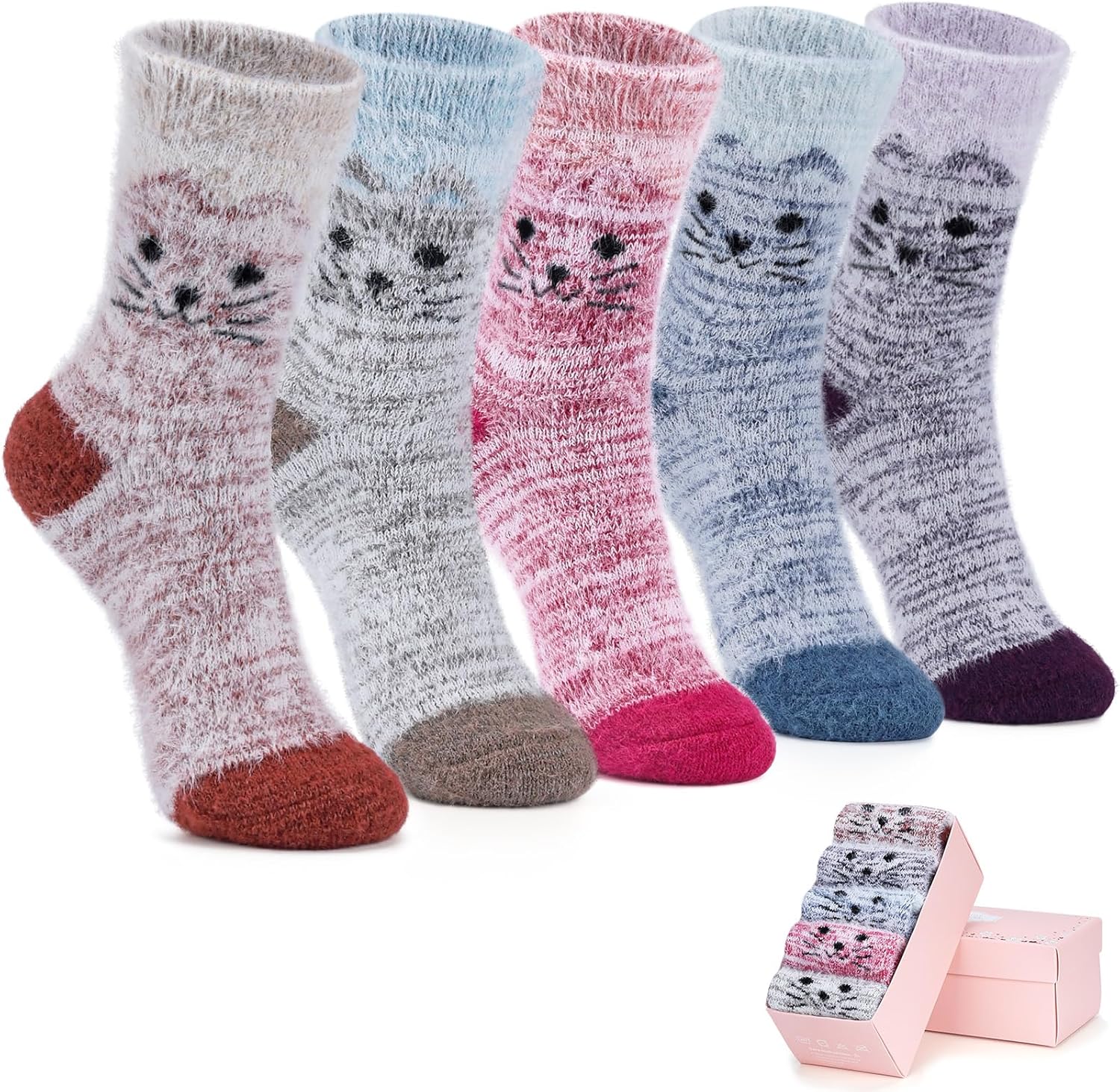 ICEIVY Fuzzy Cozy Socks for Women - Warm Soft Winter Wear