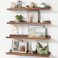Set of 4 Picture Ledge Shelves for Kids Books and Room Decor