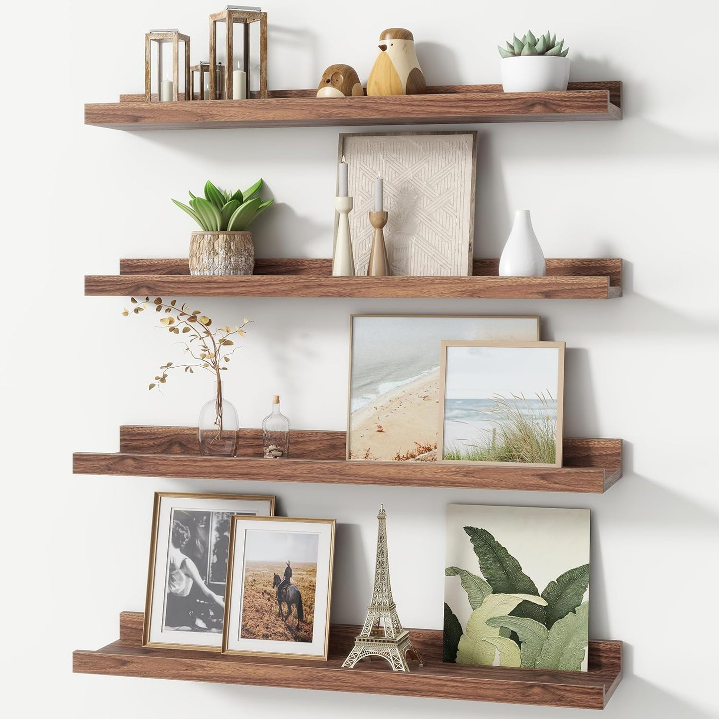 Picture Ledge Shelf Set of 4 for Kids Books and Decor