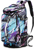 Gym Duffle Bag Backpack with Shoe Compartment - 4-Way Travel Weekender
