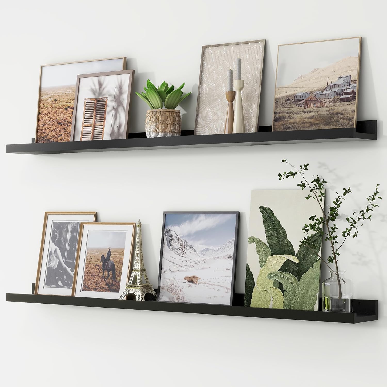 Picture Ledge Shelf Set of 2 for Kids Bookshelf and Decor