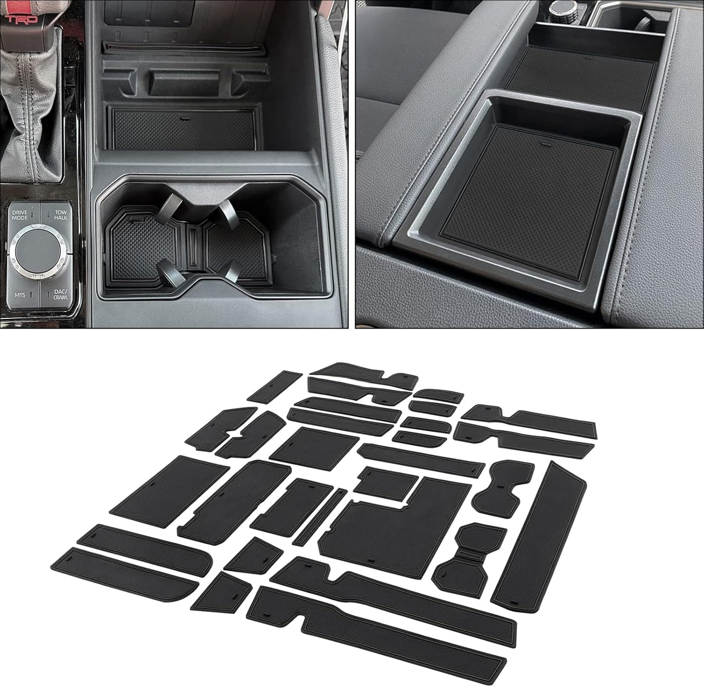 Custom Non-Slip Cup Holder Inserts for Toyota Tundra 2022-2025