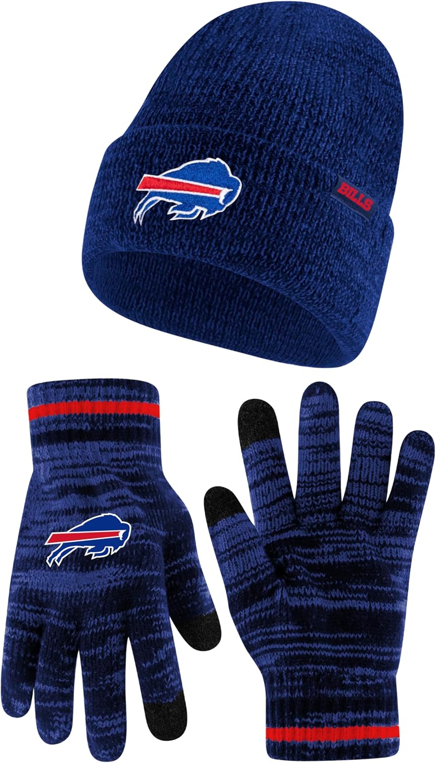 Ultra Game Youth NFL Super Soft Knit Beanie and Gloves Set