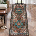 Washable Runner Rug Non Slip 2x5 - Low Pile Pet Friendly Runner