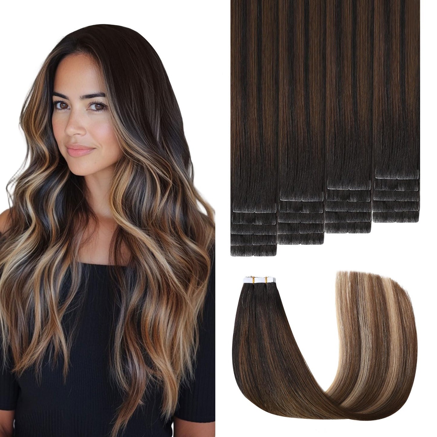 3rd-Generation Invisible Tape in Hair Extensions for Natural Look
