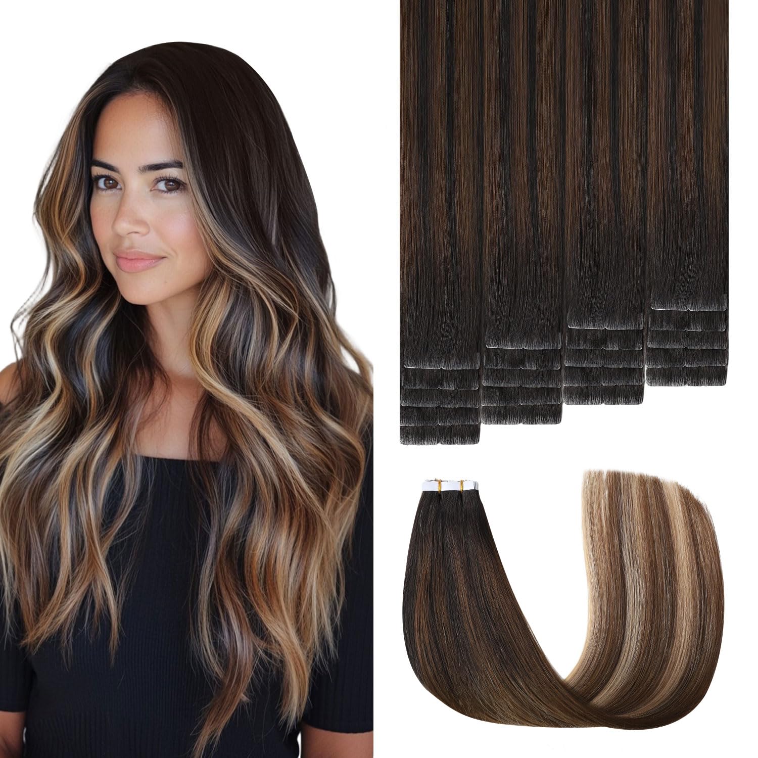 3rd-Generation Invisible Tape in Hair Extensions for Natural Look