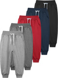 Toddler Boys 5 Pack Cotton Jogger Sweatpants - Active Pull-On Pants
