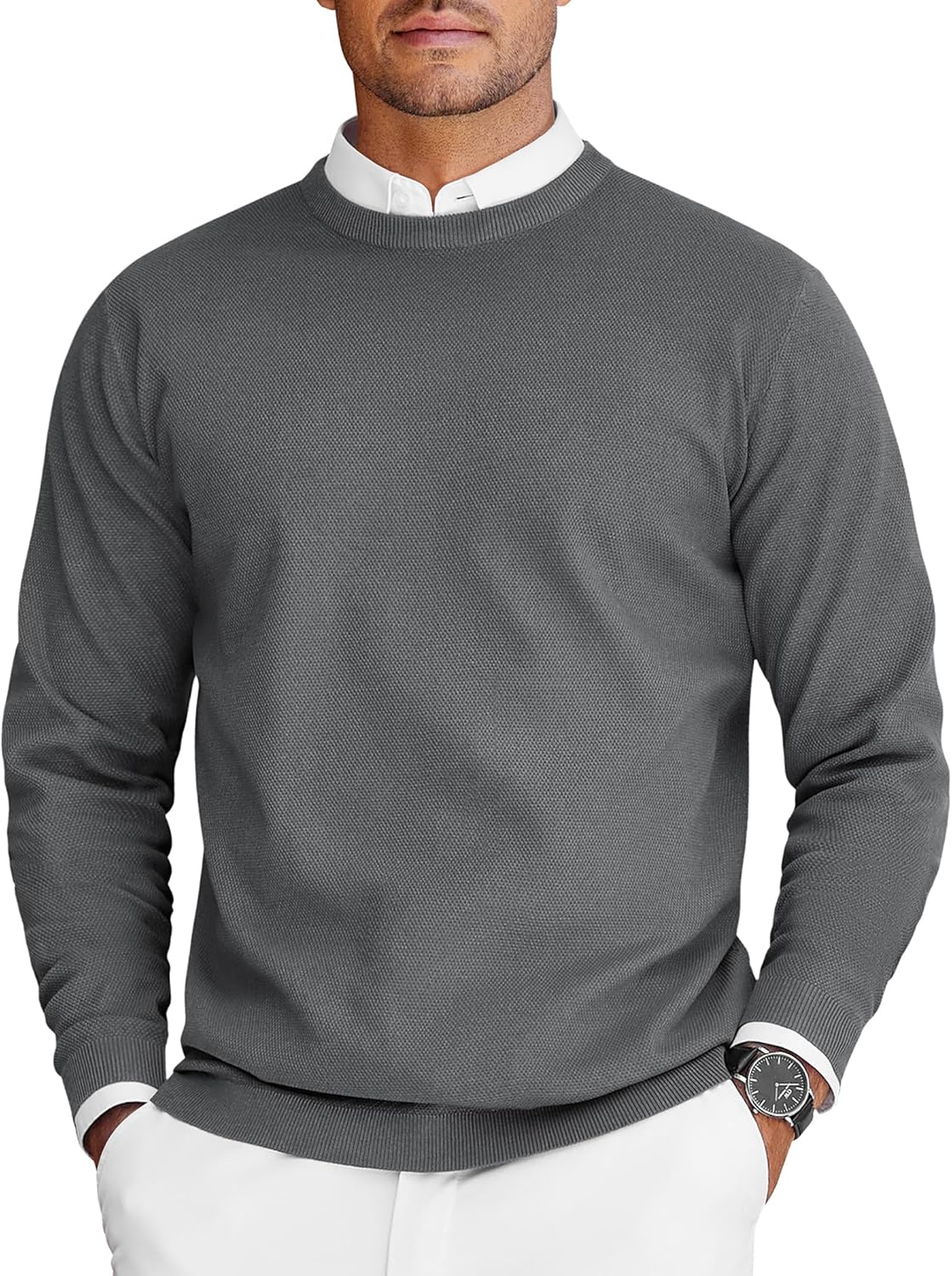 Stylish COOFANDY Mens Crew Neck Sweaters for Every Occasion