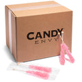 Light Pink Rock Candy Sugar Sticks - Cherry Flavor Party Favors