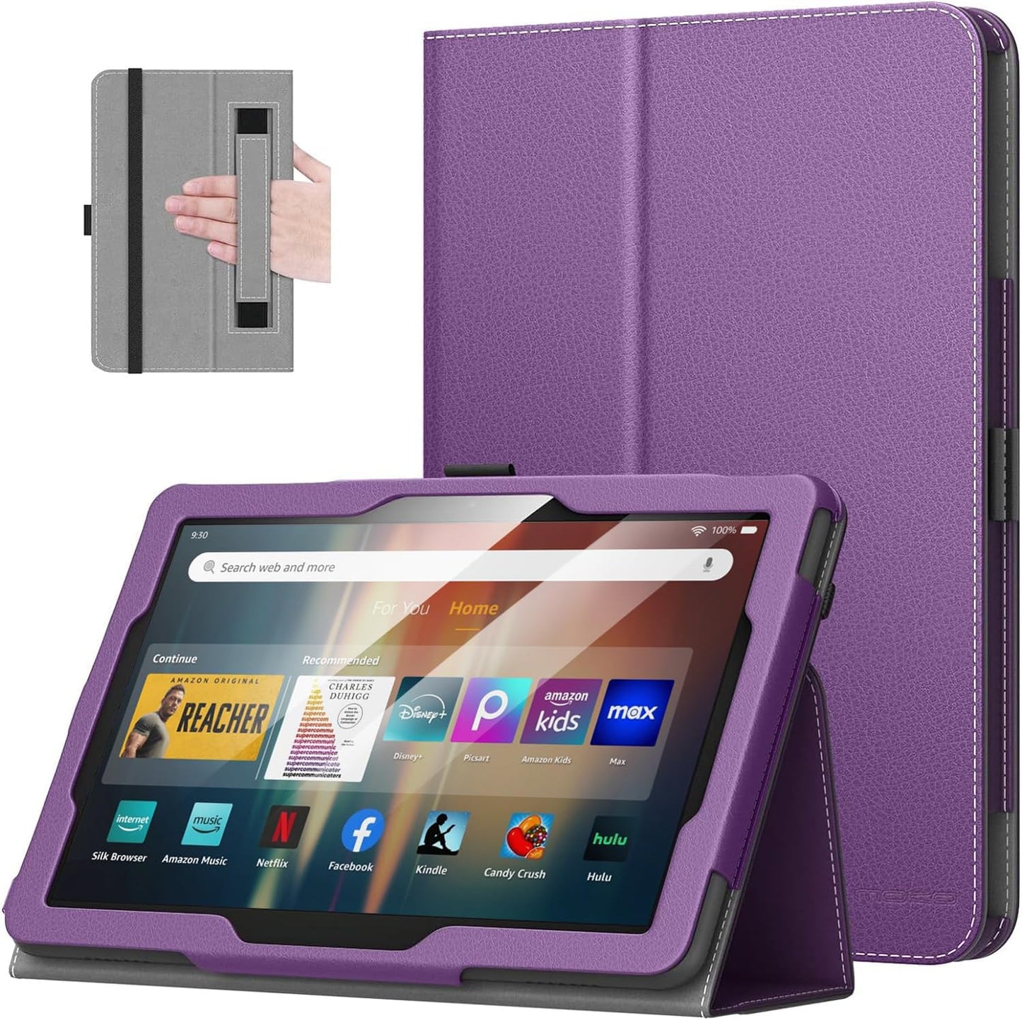 MoKo Case for Kindle Fire HD 8 & 8 Plus - Slim Folding Stand