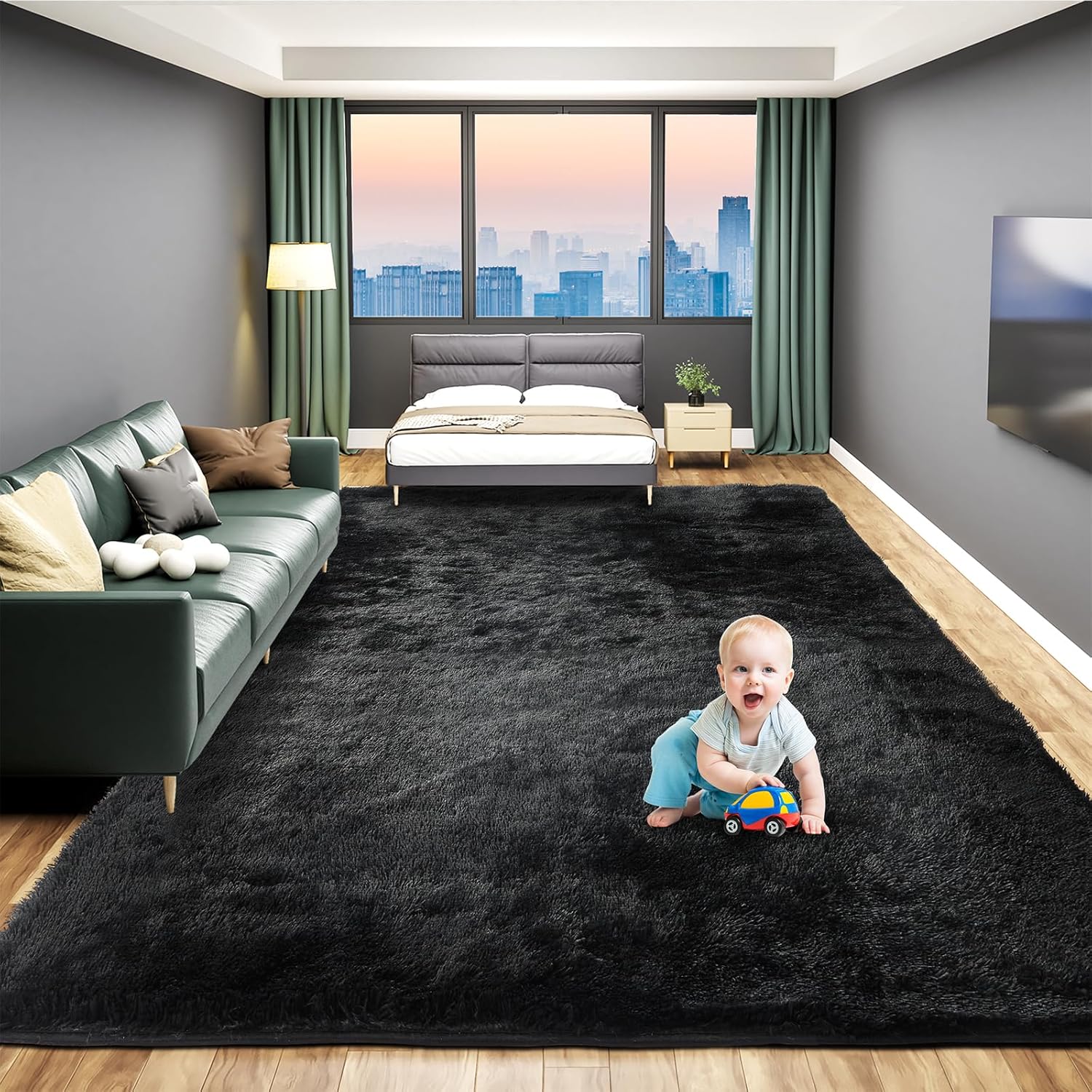 Large 8x10 Area Rugs for Living Room, Luxury Fluffy Shag