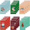 Christmas Notepads 24 Pack - Mini Holiday Notebooks for Stocking