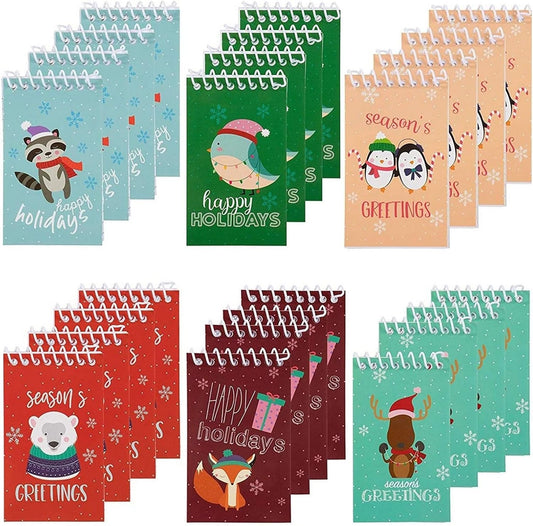 Juvale 24 Pack Christmas Notepads - Festive Stocking Stuffers!