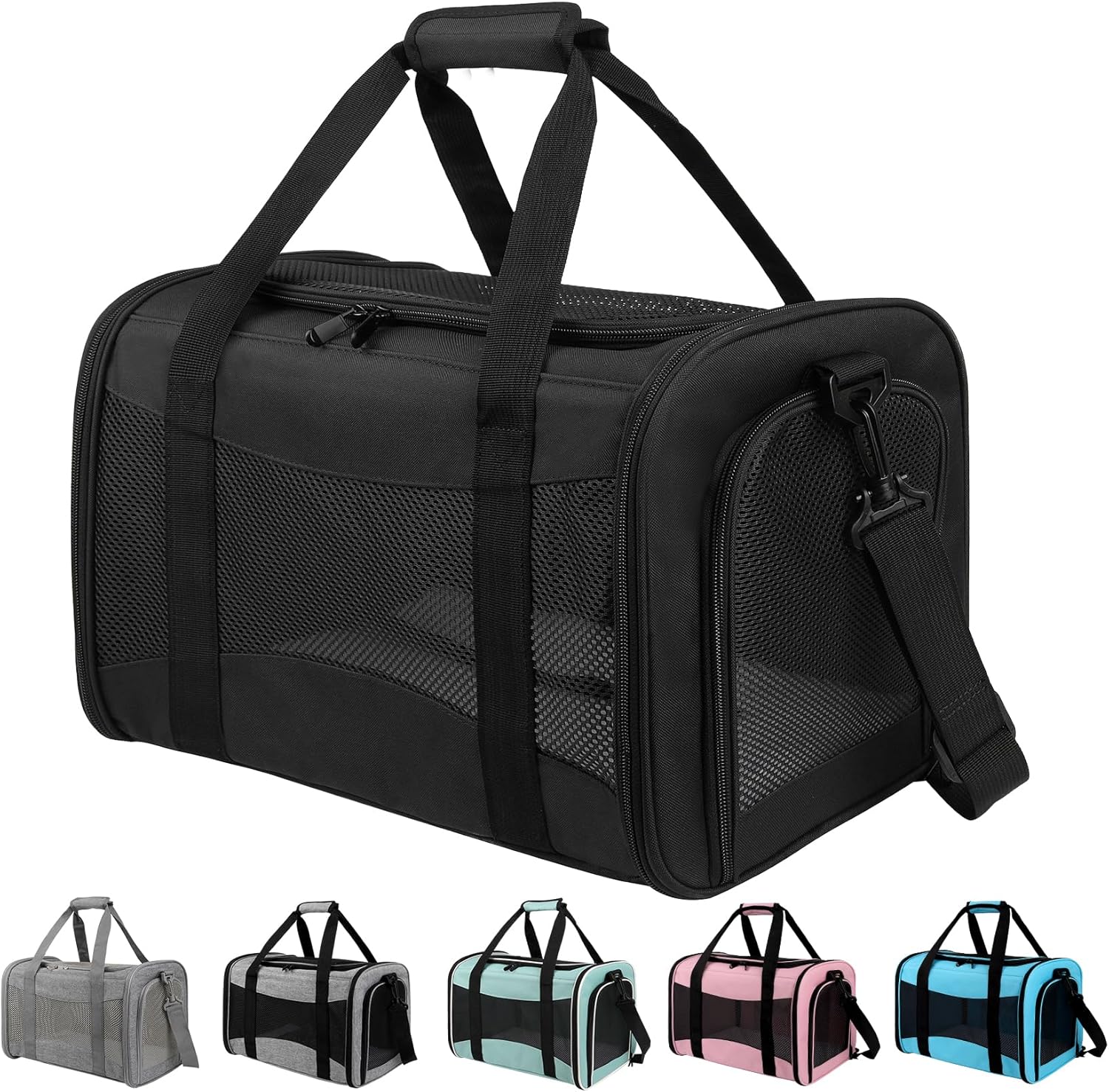 Soft-Sided Pet Carrier for Medium Large Cats and Dogs Travel