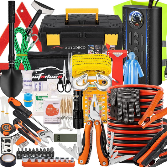 Stay Safe on the Road with AUTODECO 98 PCS Emergency Kit