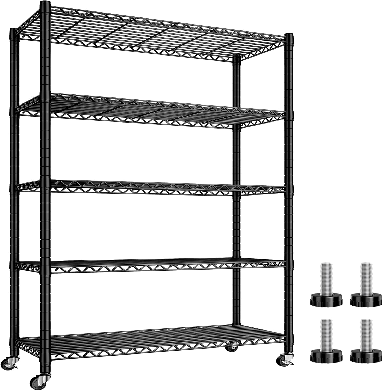 REIBII 76ft'H Wire Shelving with 1980LBS Capacity for Storage