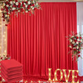 20ft x 10ft Wrinkle Free Red Backdrop Curtain - Silky Polyester Drapes