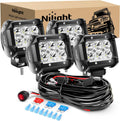 Nilight 4 in 18W Spot LED Light Bars - Compact Bright Off Road
