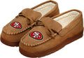 FOCO NFL Football Team Logo Moccasin Slippers - Warm, Soft Comfort