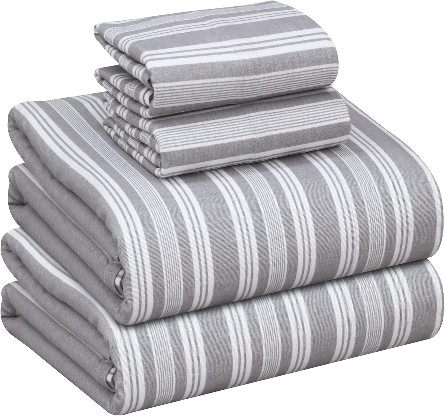 RUVANTI Flannel Sheets Full Size Set - Soft Cotton Comfort