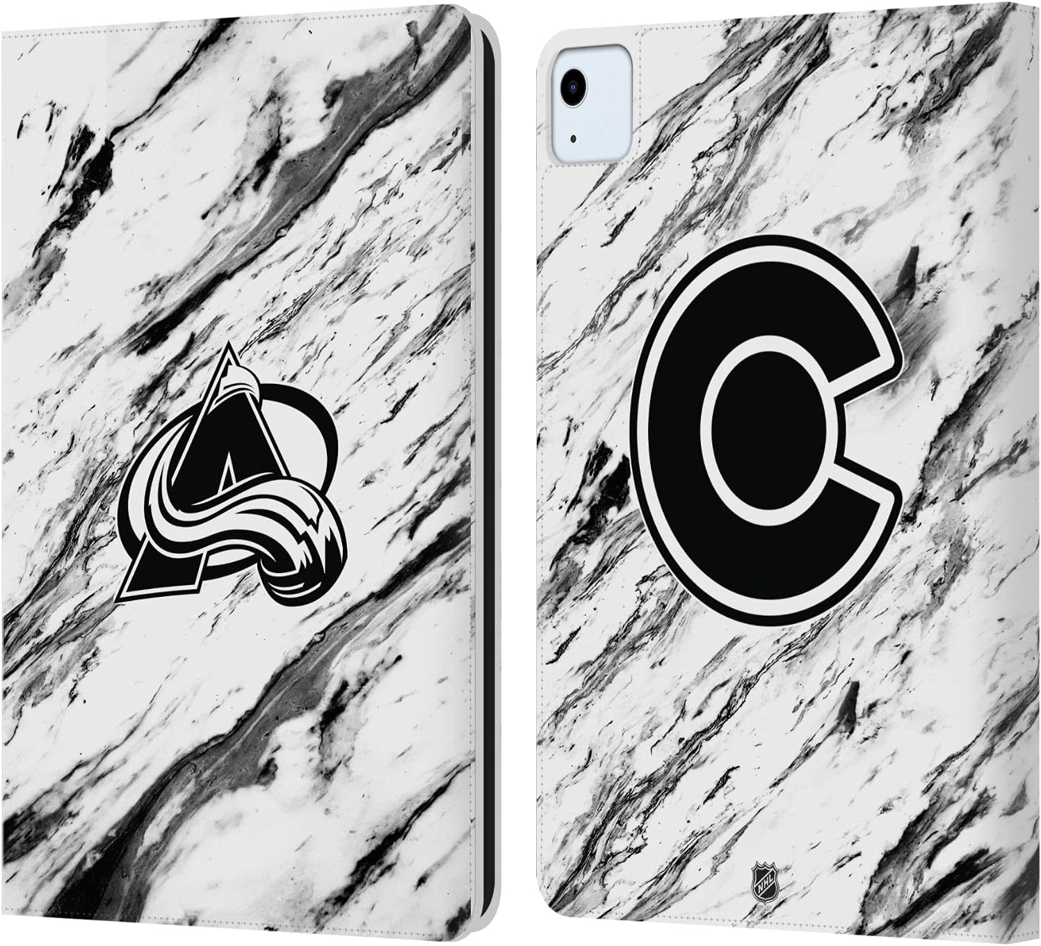 NHL Marble Colorado Avalanche Leather Wallet Case for iPad Air