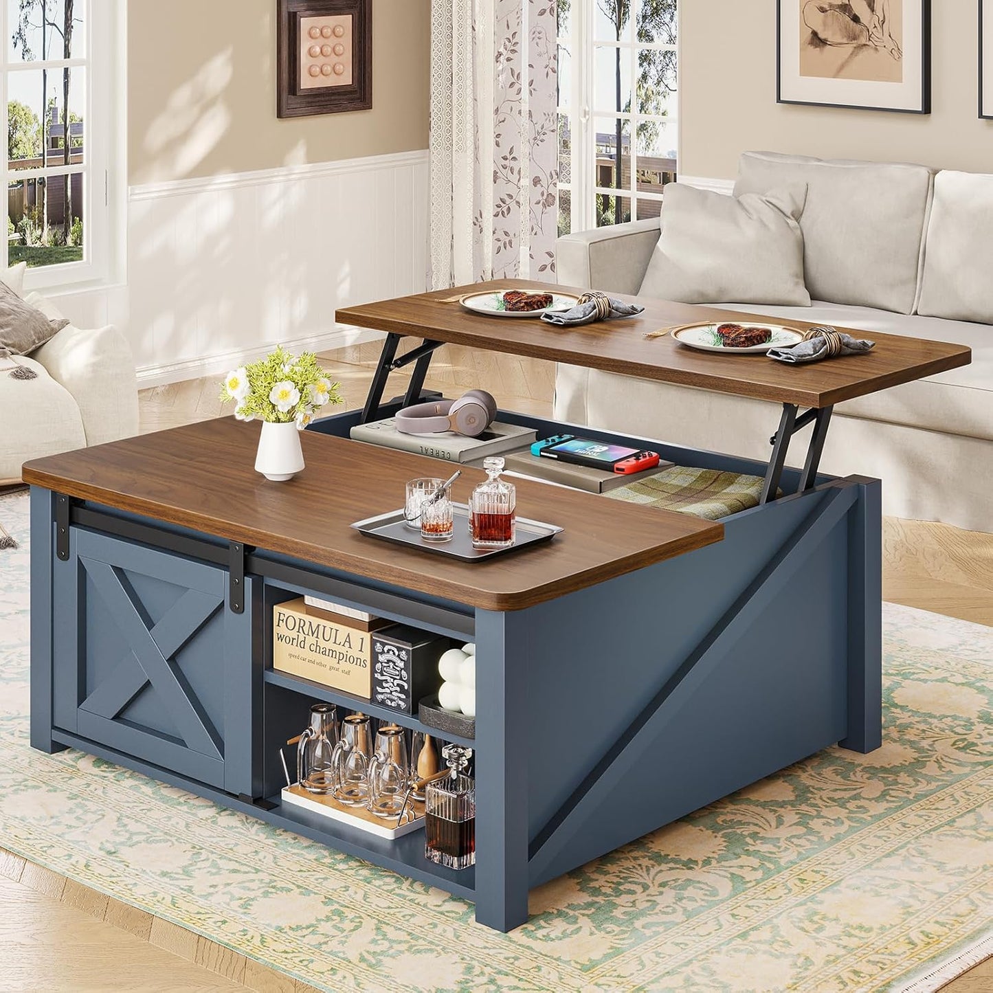 SEDETA Lift Top Coffee Table with Storage for Living Room