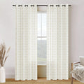 Elegant Tan Beige Neutral Farmhouse Curtains for Living Room