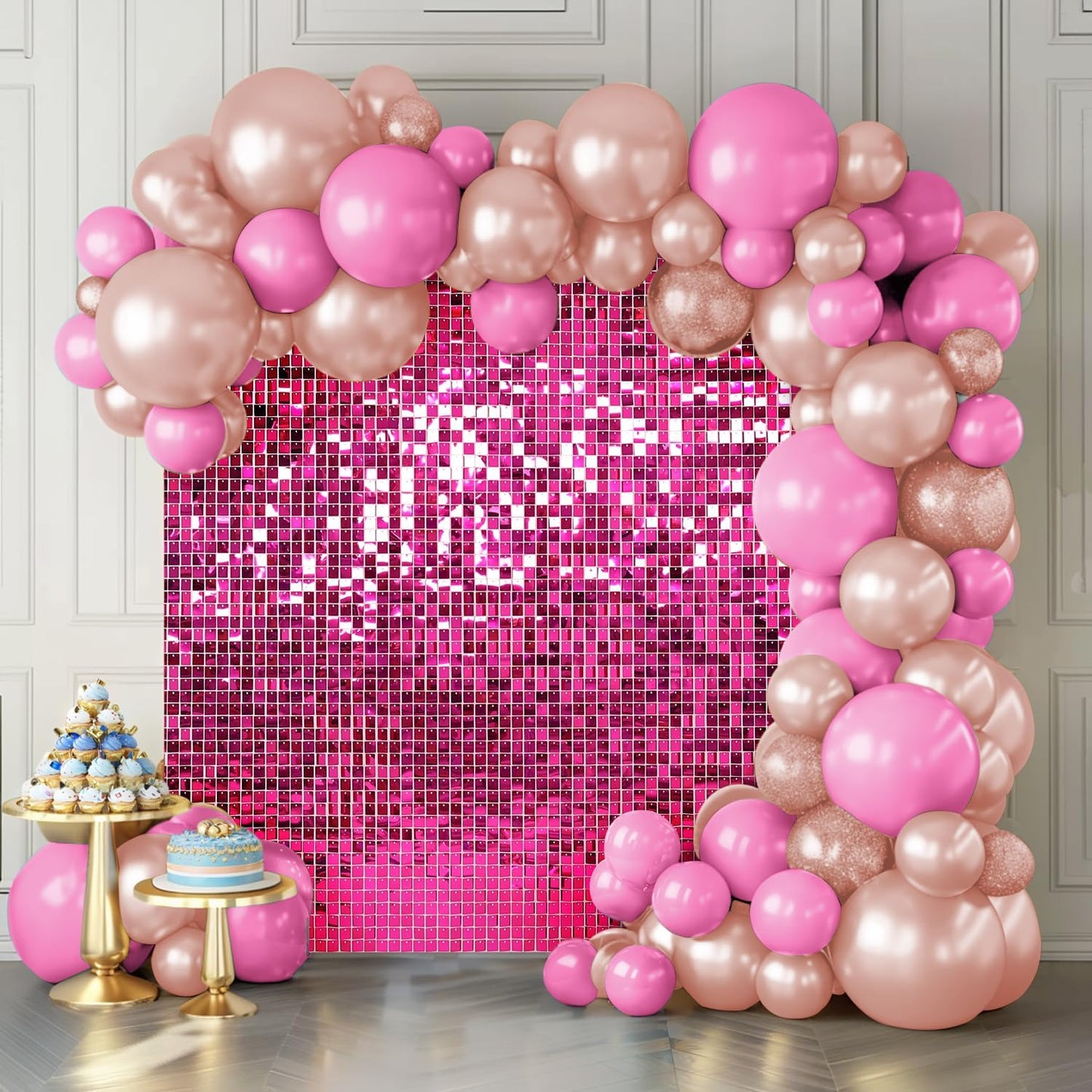 Shimmer Wall Backdrop Hot Pink Panels for Stunning Events