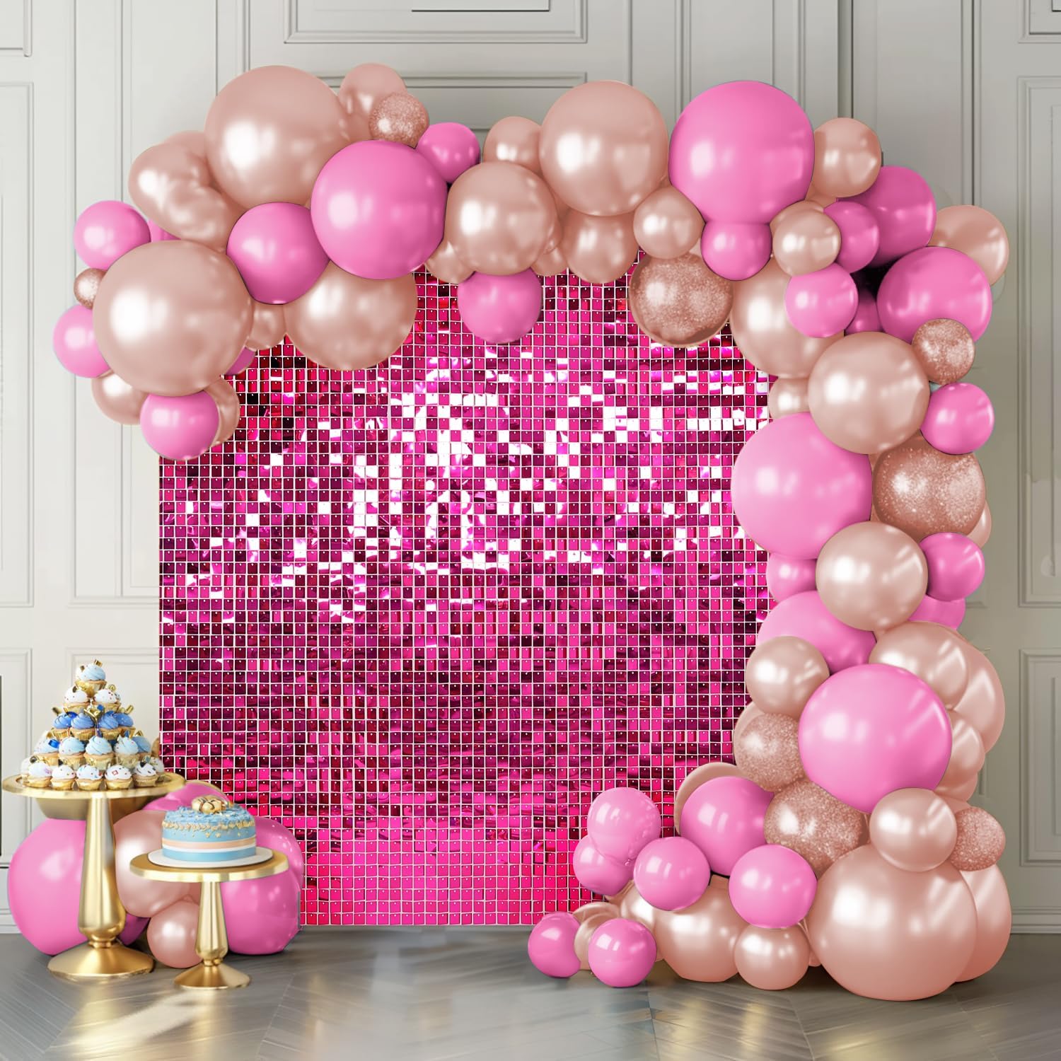 Shimmer Wall Backdrop Hot Pink Panels for Stunning Events