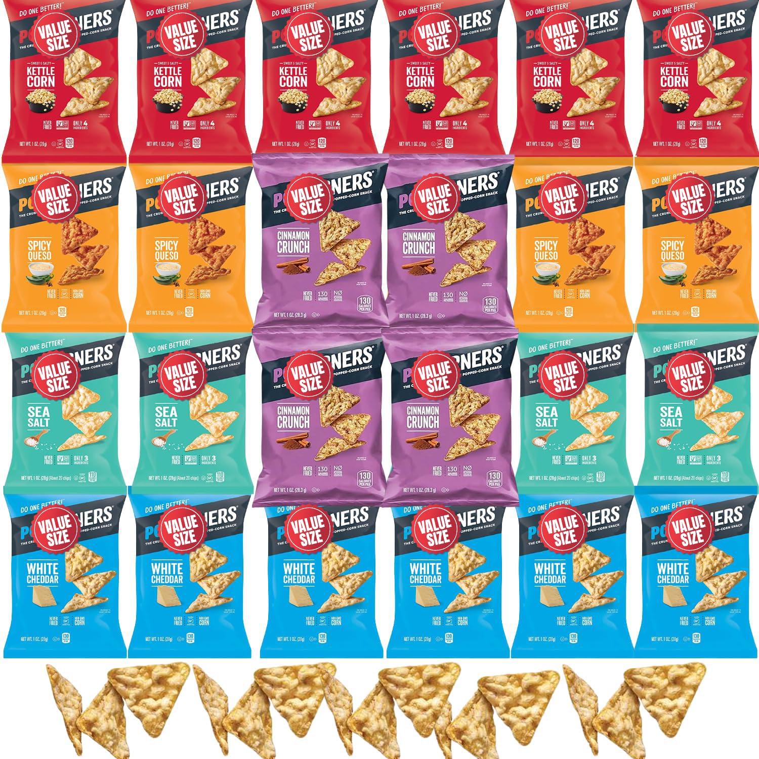 Pop-Cornners Snacks Variety Pack - Gluten Free Chips for All