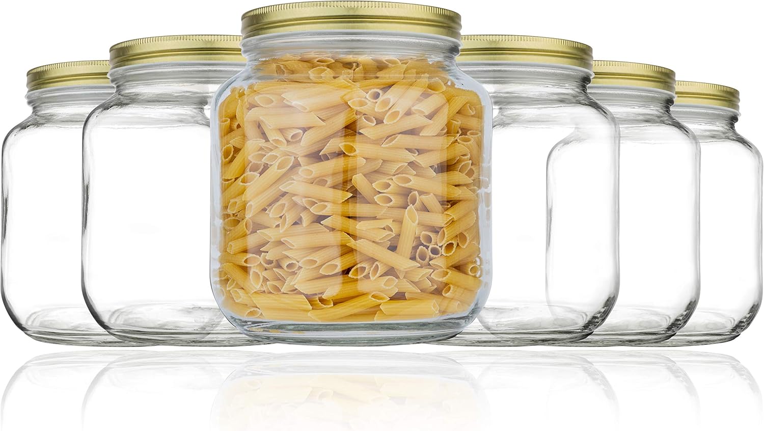 Glass Mason Jar Half Gallon Wide Mouth for Canning and Storage