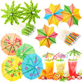 Hawaiian Umbrella Cocktail Picks, 152 Pcs, Assorted Colors