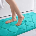 Colorxy Memory Foam Bathroom Rug Runner 36in x 24in - Ultra Soft Teal
