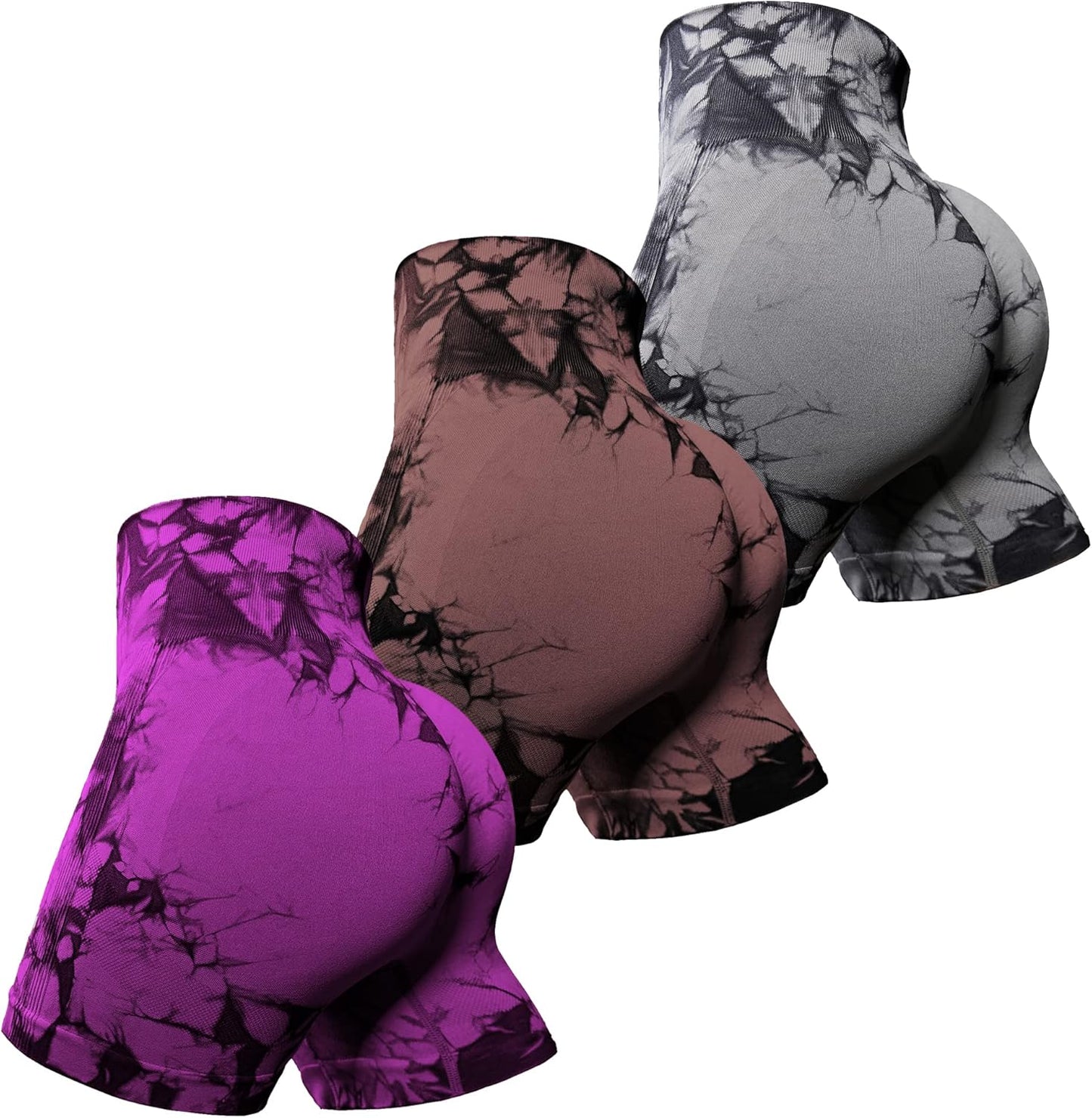 OVESPORT Workout Shorts for Women - High Waisted Booty Lift