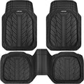 CAR PASS DeepDish Heavy Duty Rubber Floor Mats 3-Piece - All-Weather