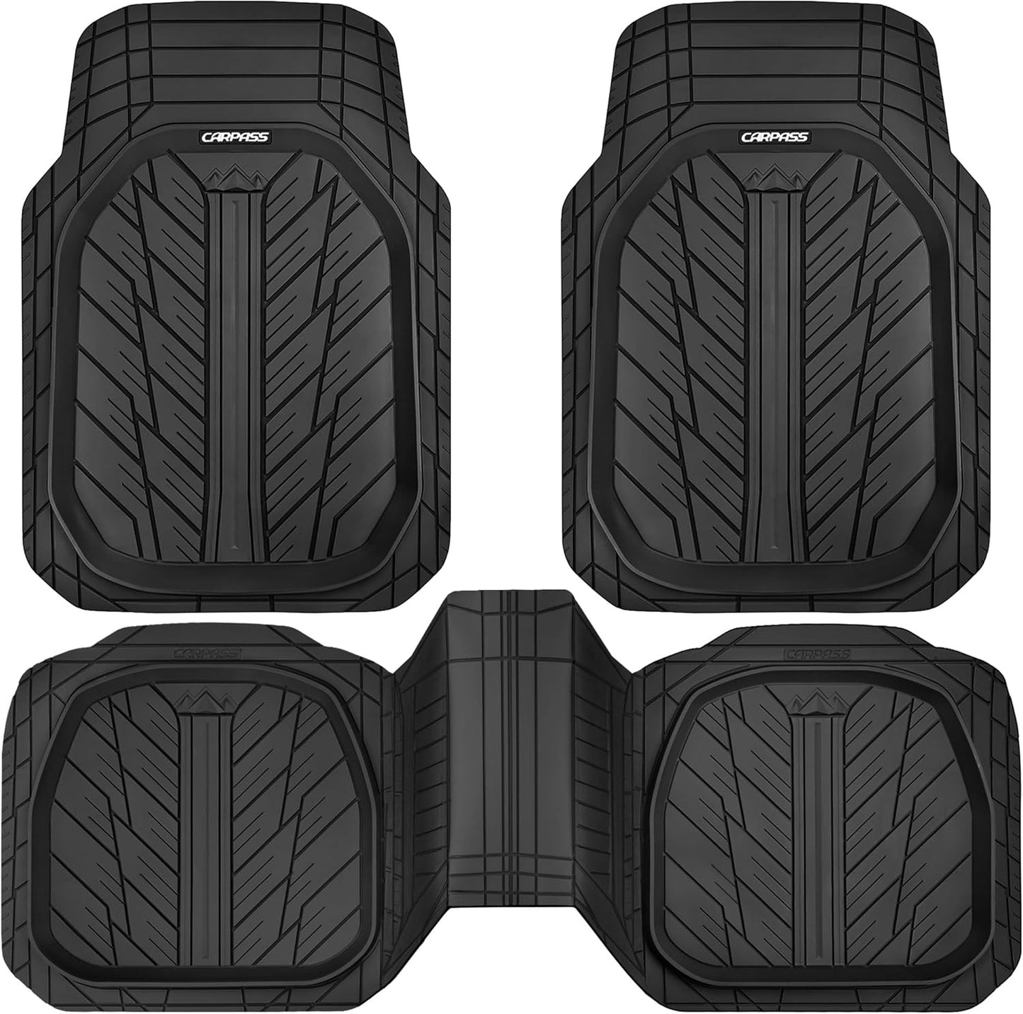 DeepDish Heavy Duty Rubber Floor Mats for All Weather Protection